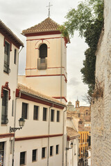 Fototapeta na wymiar Streets of the old town of Granada, Spain