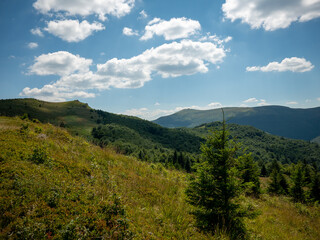 Obraz premium mountains landscape with clouds
