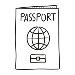 Passport. Hand drawn vector illustration