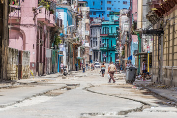 street in the town of Havana, Cuba