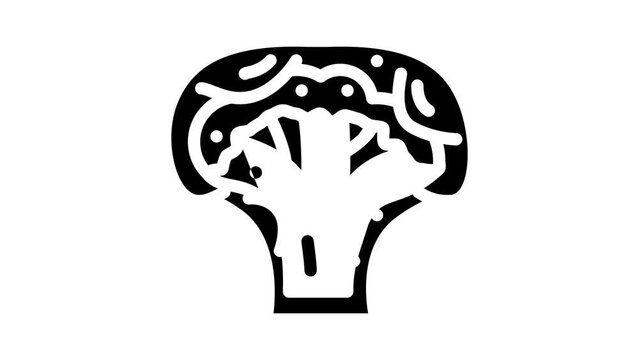broccoli muffins glyph icon animation