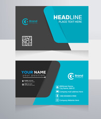 Modern professional business card design. Front or back side creative business card. corporate company business template.