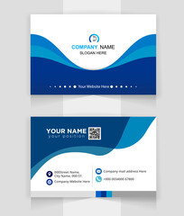 Obraz premium Modern professional business card design. Front or back side creative business card. corporate company business template.