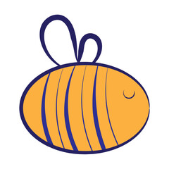 Isolated sketch of a bee icon Vector