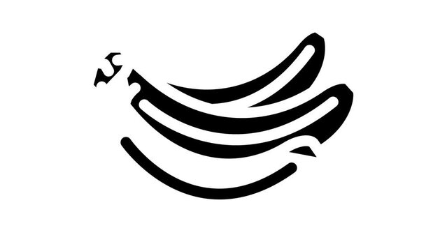 branch banana bunch glyph icon animation