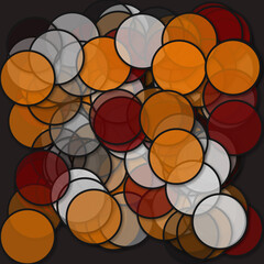 Obraz premium Circles with shadows generative art background art illustration