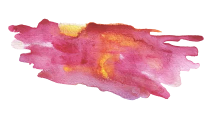 Meubelstickers Watercolor flow blot. Painting colors. Abstract texture stain on Png tranparent background. © Liliia