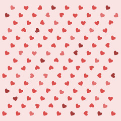 Many hearts romantic background for Valentines Day card vector