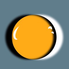 yellow egg issue illustration with black and white shading, gray background