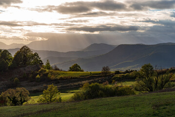 Molise, Italy.  Spectacular autumn panorama.