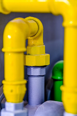 colorful water tube closeup