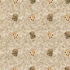 Brown linen strawberry vintage seamless pattern. Cottagecore marl retro summer fruit wallpaper. Whimsical sweet healthy berry background. 