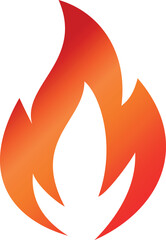 Flame fire vector badge icon