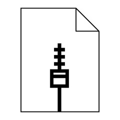 Fototapeta premium Modern flat design of blocked, closed, frozen, archive file icon for web