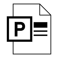Modern flat design of logo PUB publisher document file icon