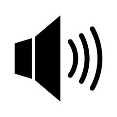 Modern flat design of speaker or audio icon for web