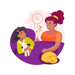 Sleeping regime isolated cartoon vector illustration.