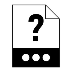 Modern flat design of unknown format file icon for web