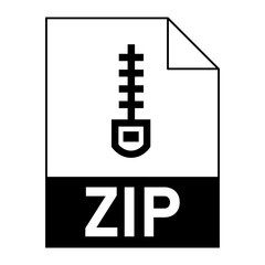 Modern flat design of ZIP archive file icon for web