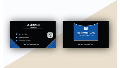 Professional Business Card Design Creative and Clean Business Card Black Luxury Business Card Template