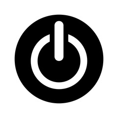 Simple illustration of switch turn on or turn off Personal computer component icon