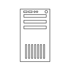 Simple illustration of system unit or personal computer icon