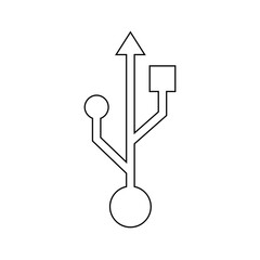 Simple illustration of usb flash drive Personal computer component icon