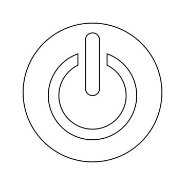 Simple illustration of switch turn on or turn off Personal computer component icon