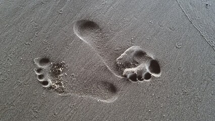 footprint on the sand