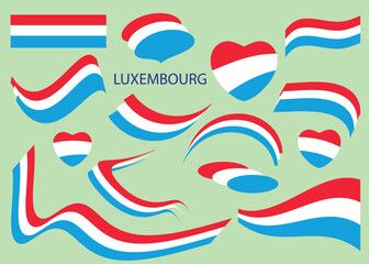 flag of Luxembourg - vector design elements