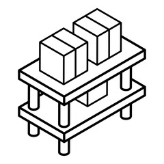 An icon of parcel line design 