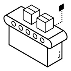 An icon of parcel line design 