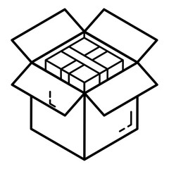 An icon of parcel line design 