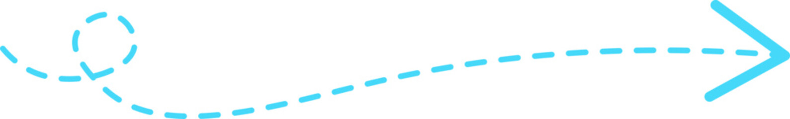 Dashed line arrow