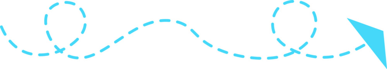 Dashed line arrow