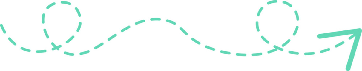 Dashed line arrow
