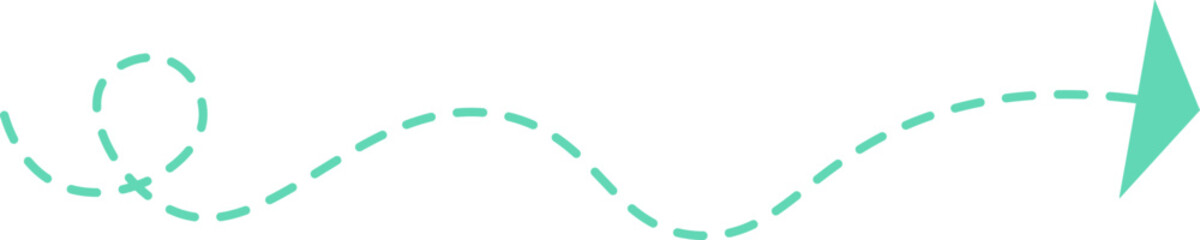 Dashed line arrow