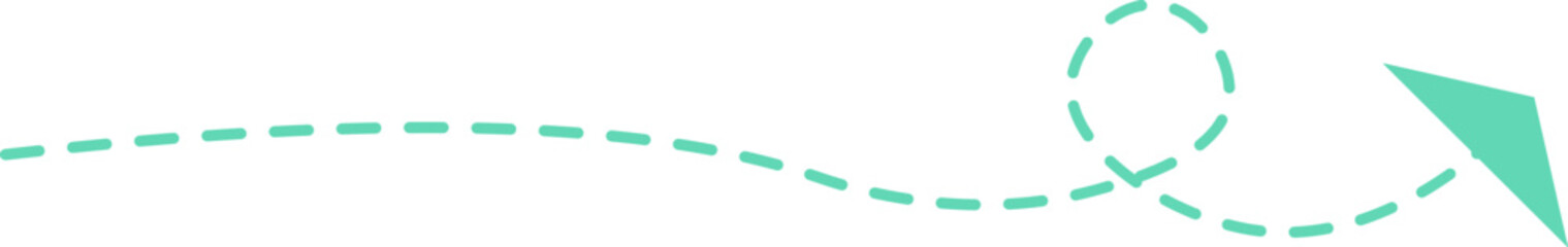 Dashed line arrow