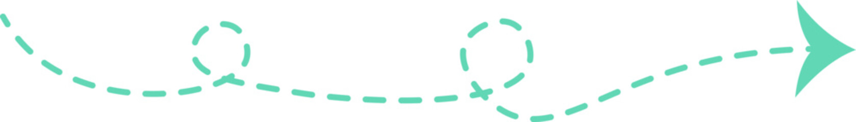 Dashed line arrow