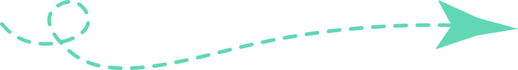 Dashed line arrow