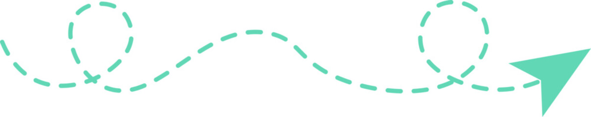 Dashed line arrow