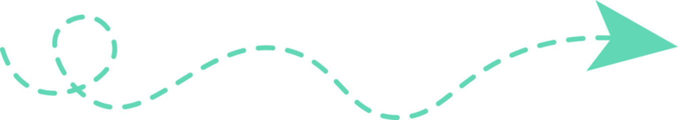Dashed line arrow