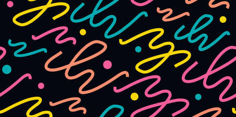 seamless lines, shape, circle, doodle, dot. abstract background in a minimalist style. fashon pattern for print, paper, web design. vector art illustration.