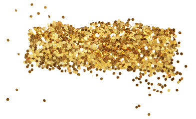 PNG gold confetti dot element on transparent background.