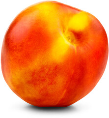 Pink fresh ripe peach fruit on the desk