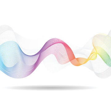 Rainbow Colored Abstract Smoke Lines