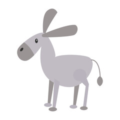 Fototapeta na wymiar Isolated donkey icon Domestic animal Nativity character Vector