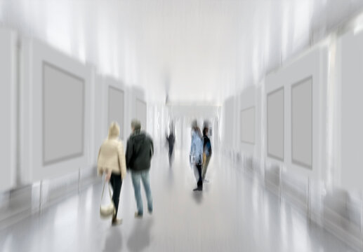 Abstract image of people in the lobby 1