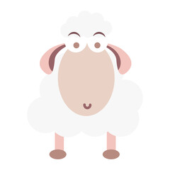 Fototapeta premium Isolated sheep icon Domestic animal Nativity character Vector