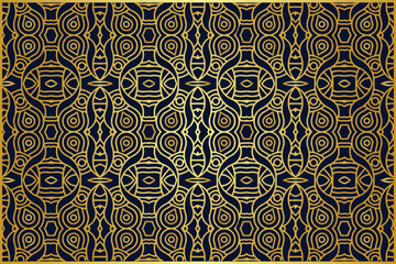 Ethnic background with islamic, persian, indian ornament, arabesque, arabic geometric gold texture. Stained glass style with original handmade elements.